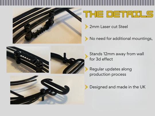 Consul Capri, Detailed Silhouette Metal Wall Art