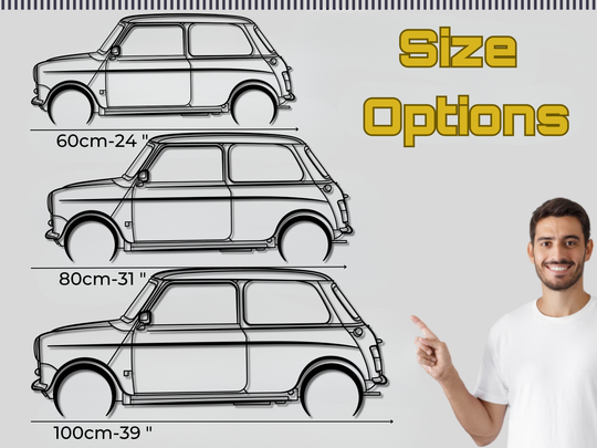 Mini 1000, Detailed Silhouette Metal Wall Art