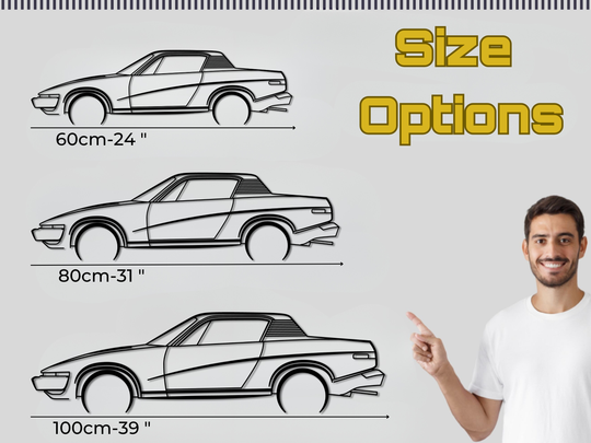 TR7, Detailed Silhouette Metal Wall Art