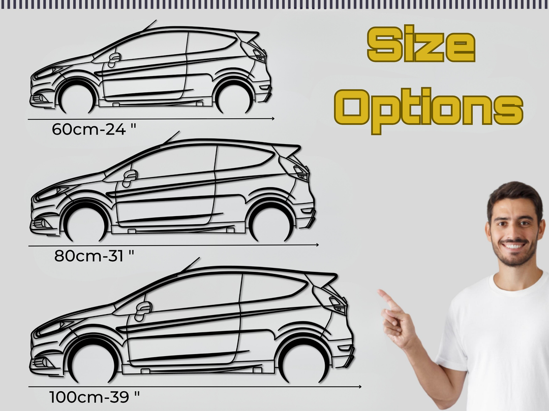 Fiesta ST (2013-2018), Silhouette Metal Wall Art