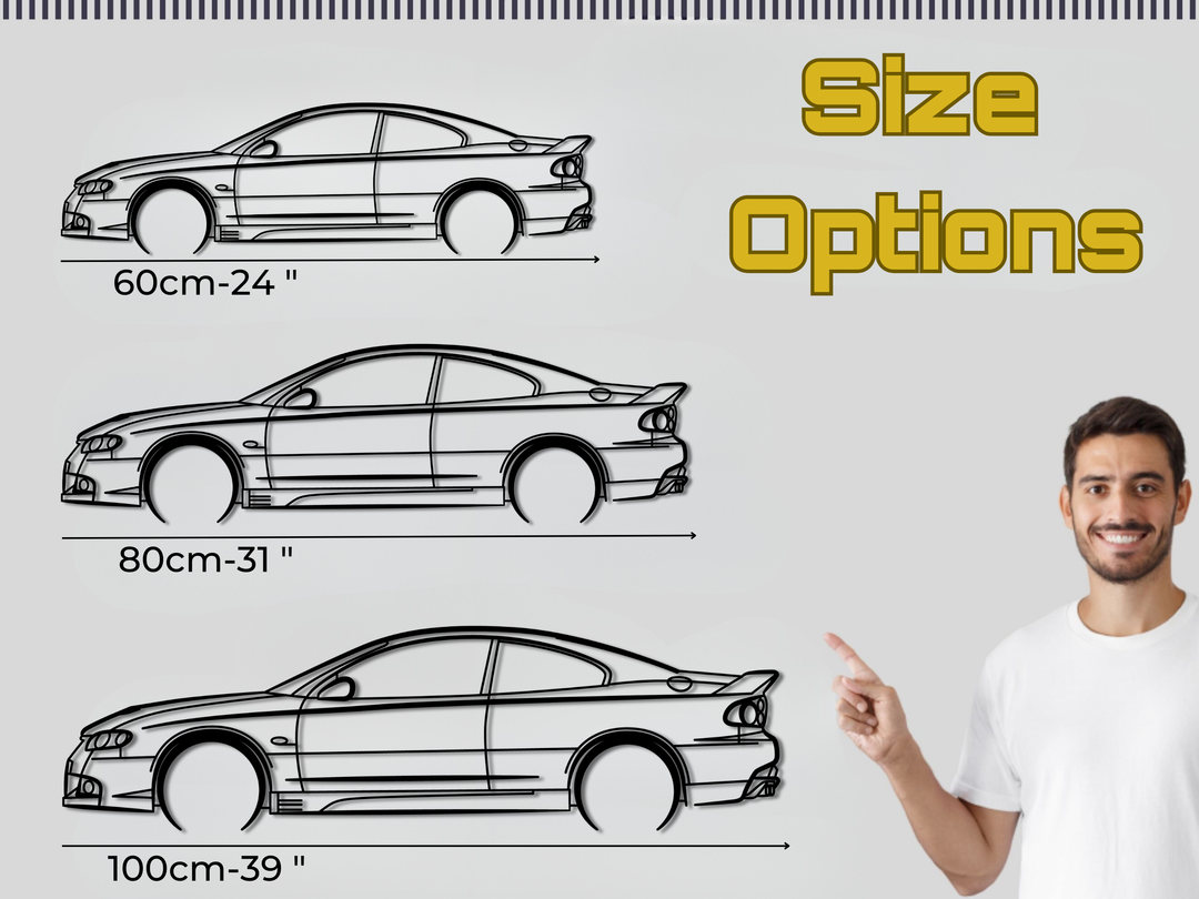 Monaro VXR, Detailed Silhouette Metal Wall Art
