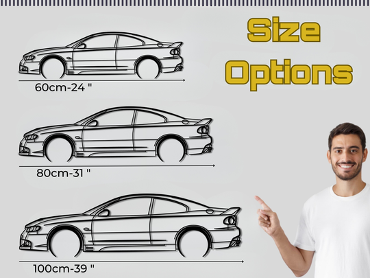 Monaro VXR, Detailed Silhouette Metal Wall Art