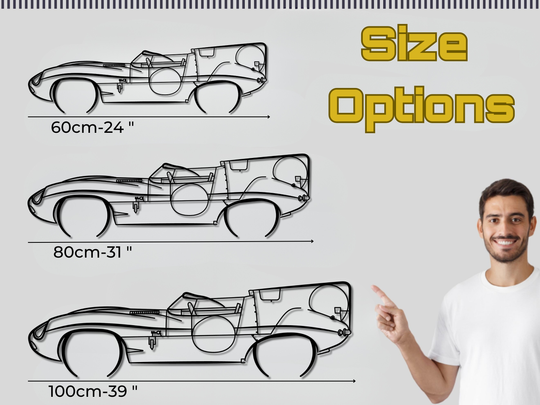 D-Type, Detailed Silhouette Metal Wall Art