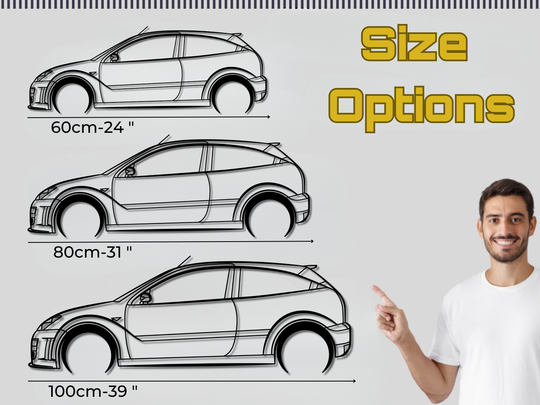 Focus RS 2003 , Detailed Silhouette Metal Wall Art