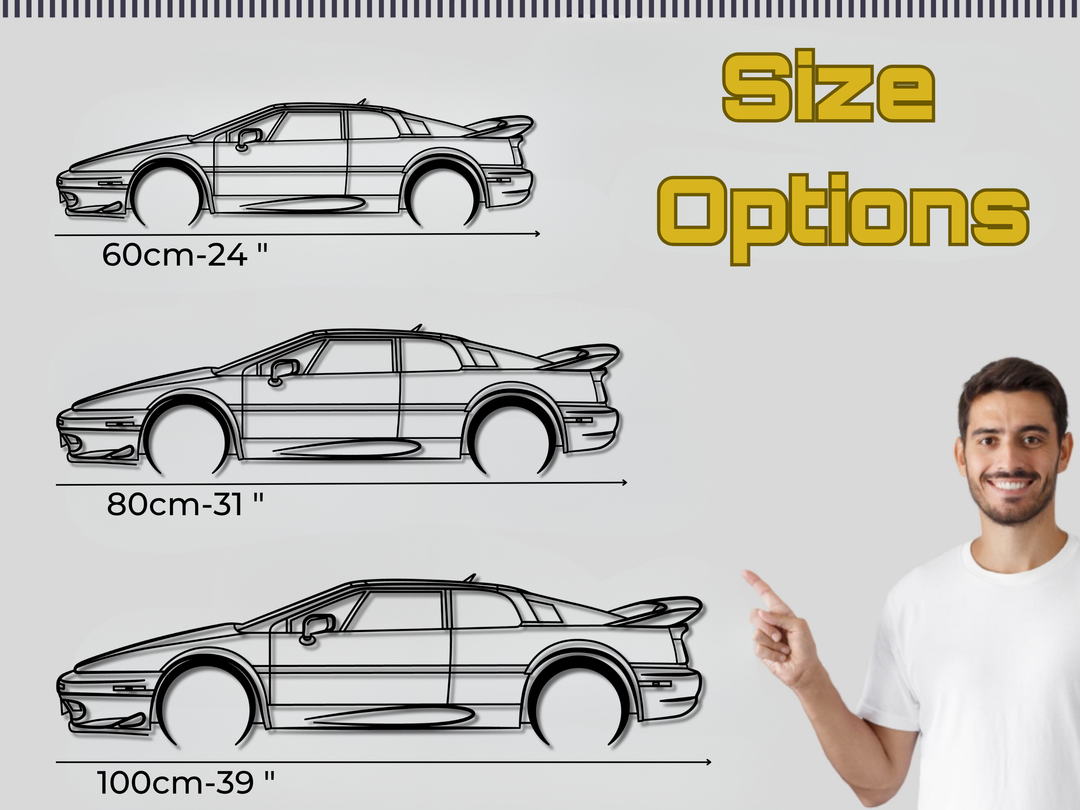 Esprit V8 Series 4, Detailed Silhouette Metal Wall Art