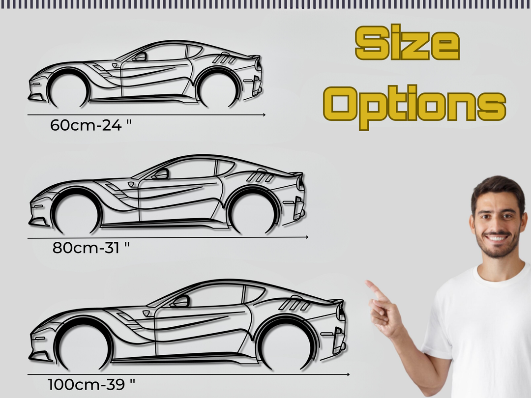 F12 TDF, Detailed Silhouette Metal Wall Art