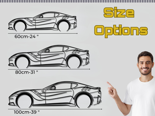 F12 TDF, Detailed Silhouette Metal Wall Art