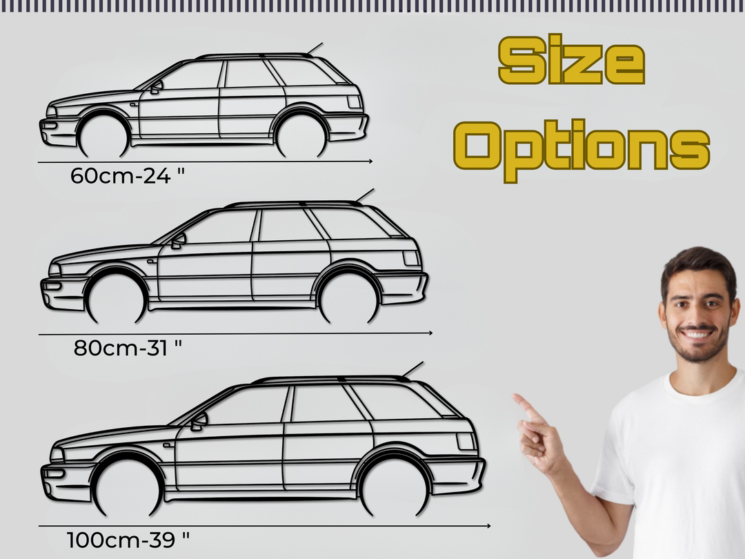 RS2 Avant, Detailed Silhouette Metal Wall Art