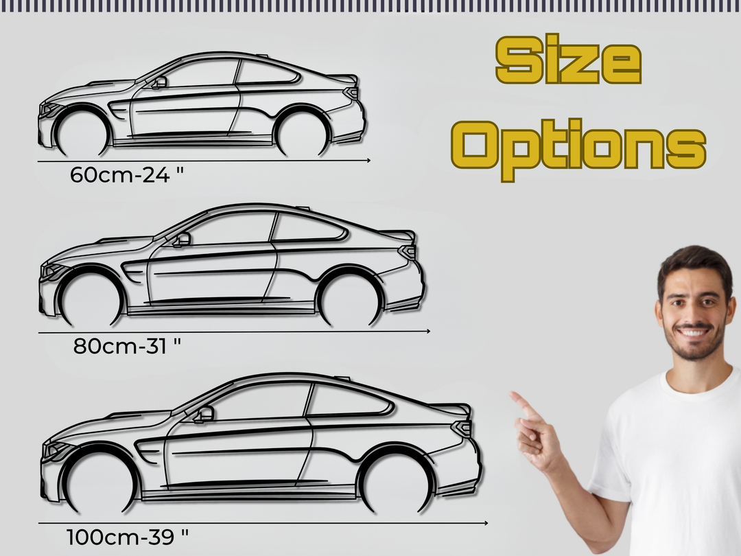 F82 M4, Detailed Silhouette Metal Wall Art