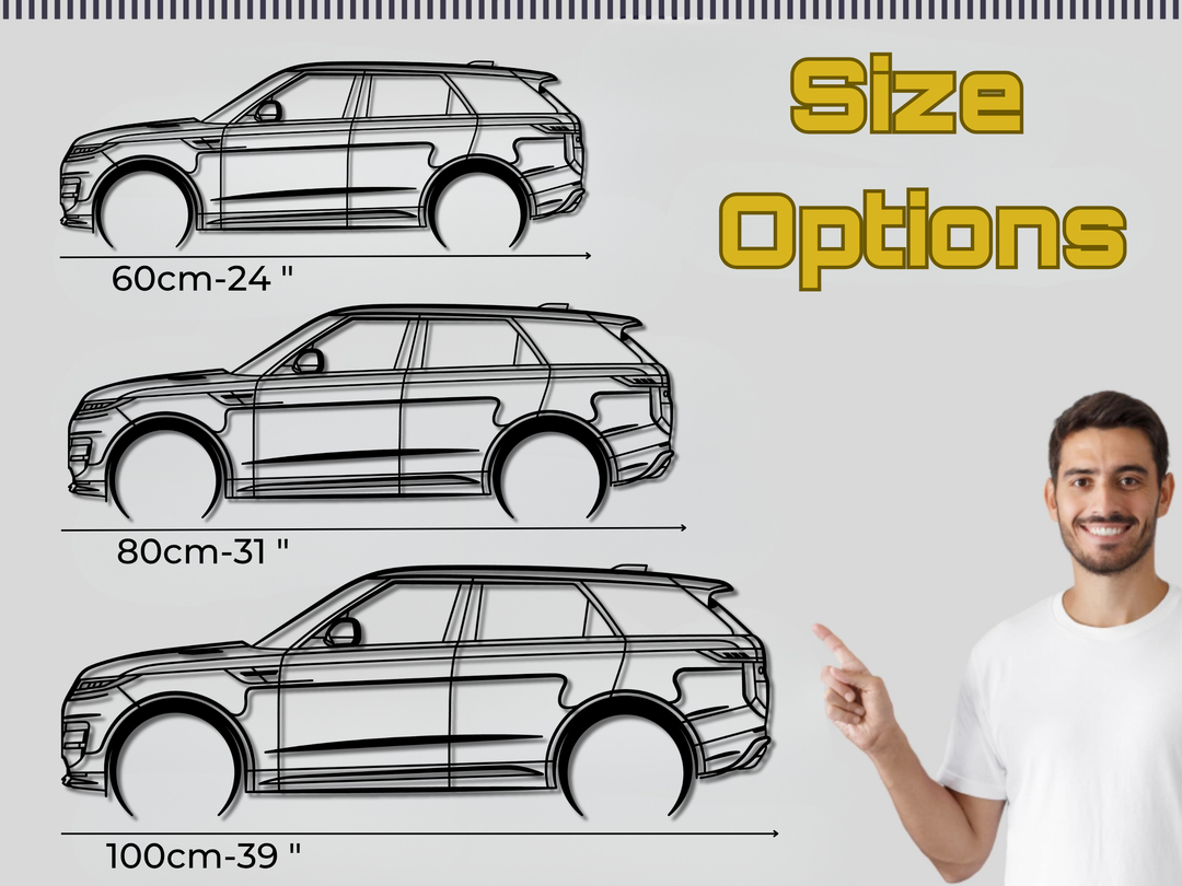 Range Rover Sport 2023-2025 L461, Detailed Silhouette Metal Wall Art