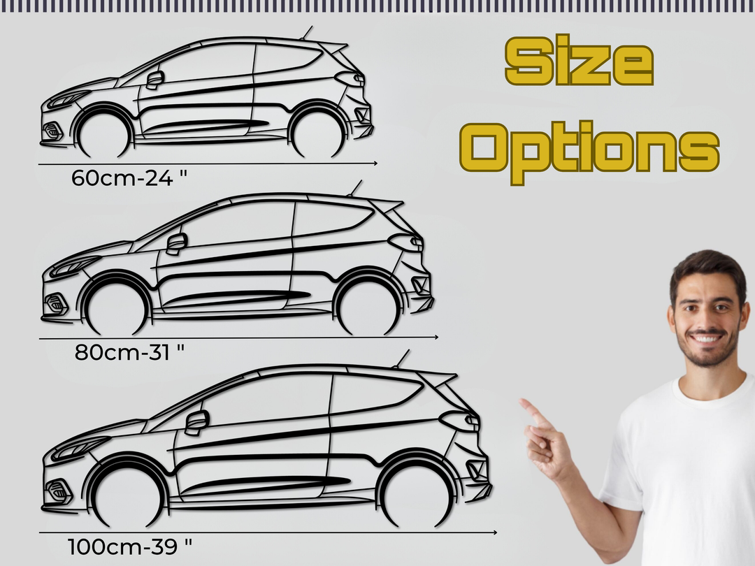 Fiesta ST (2018-2022), Silhouette Metal Wall Art