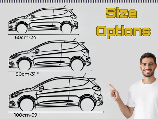 Fiesta ST (2018-2022), Silhouette Metal Wall Art