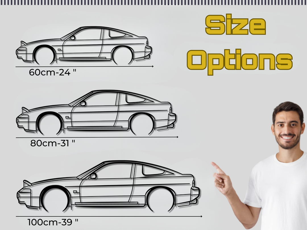 200SX, Detailed Silhouette Metal Wall Art