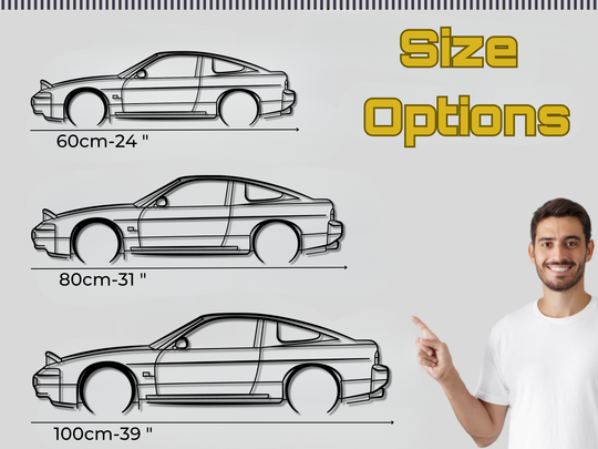 200SX, Detailed Silhouette Metal Wall Art