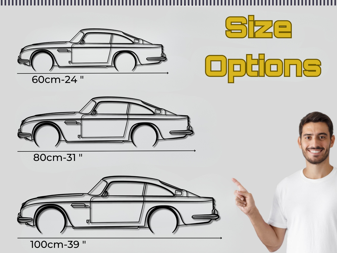 DB5, Detailed Silhouette Metal Wall Art