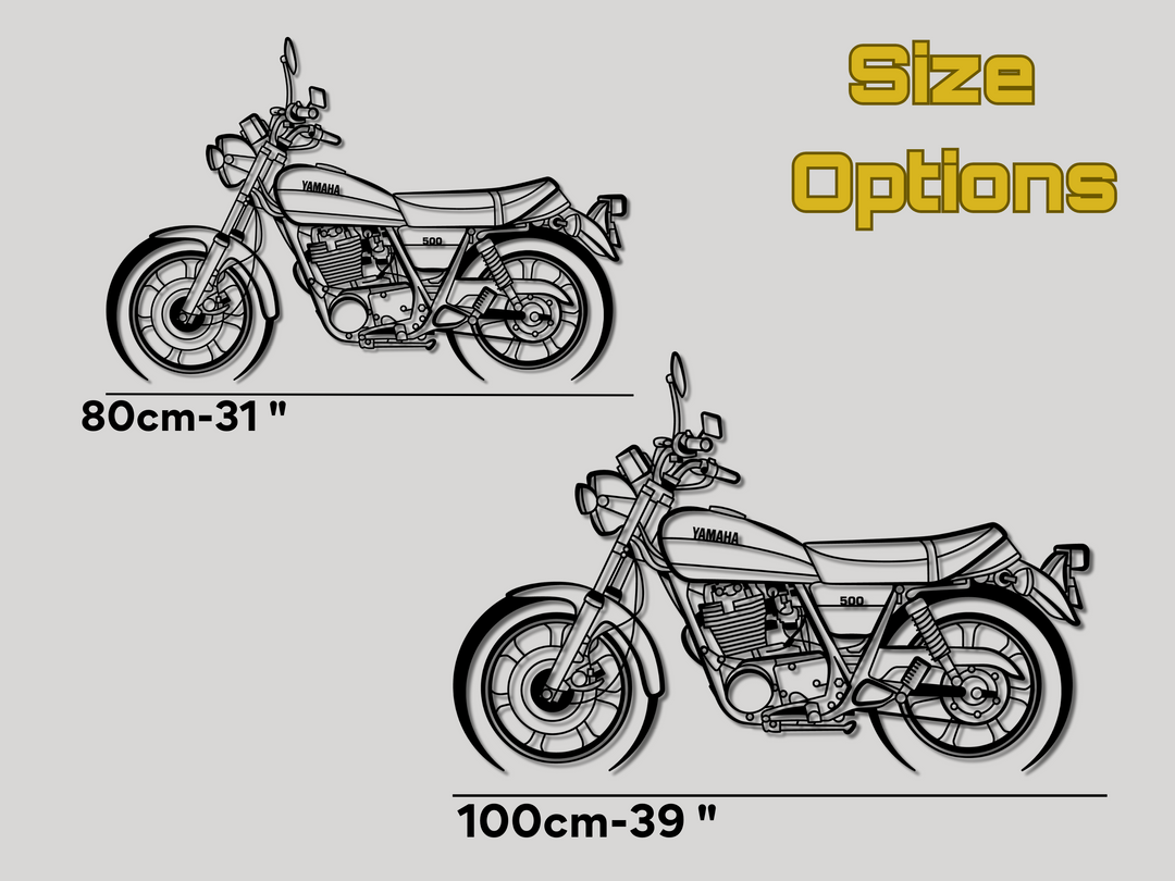 SR 500, Detailed Silhouette Metal Wall Art