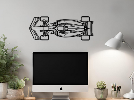 F1 2024 Top design, Detailed Silhouette Metal Wall Art
