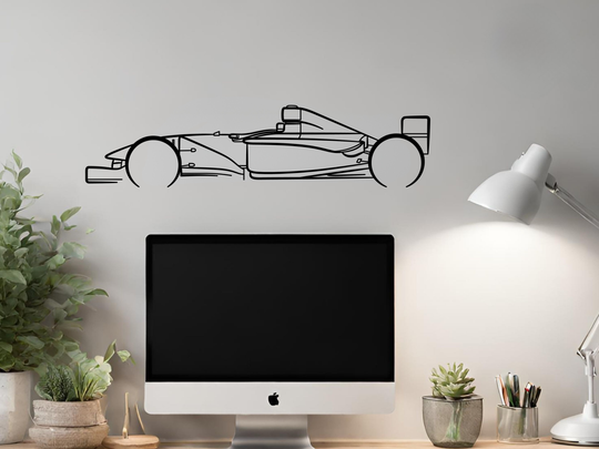 MP4/13, Detailed F1 Silhouette Metal Wall Art