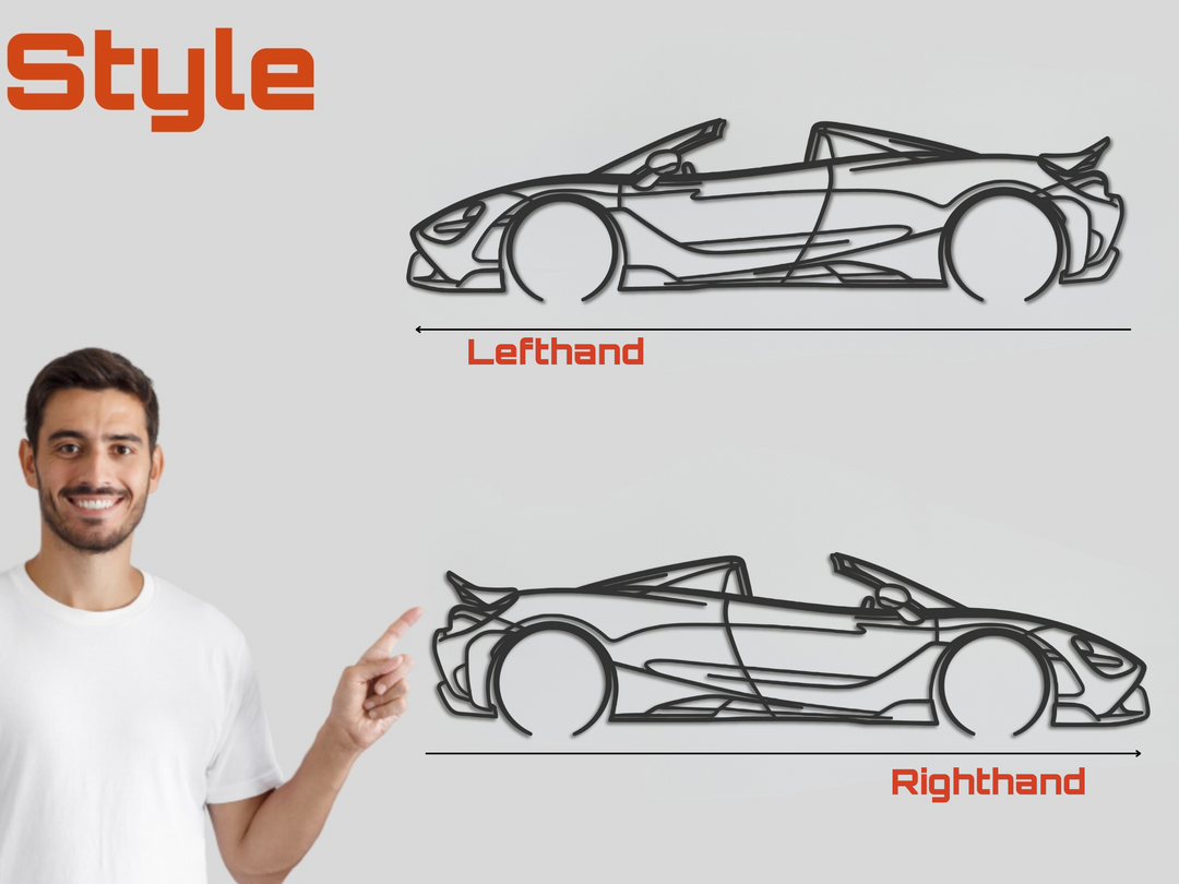 765 LT, Detailed Silhouette Metal Wall Art