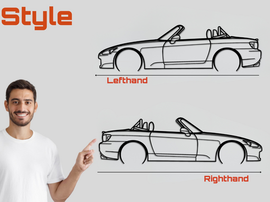 S2000, Detailed Silhouette Metal Wall Art