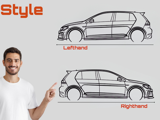 Modified Golf GTI MK7, Detailed Silhouette Metal Wall Art