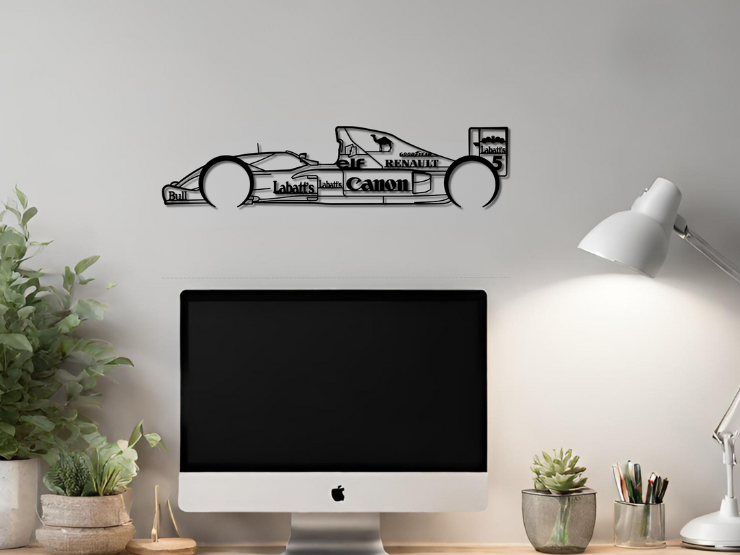 FW14B, Detailed F1 Silhouette Metal Wall Art