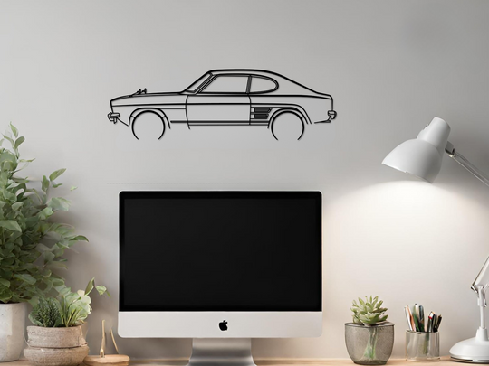 Capri Mk1, Detailed Silhouette Metal Wall Art