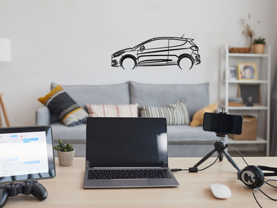 Fiesta ST (2018-2022), Silhouette Metal Wall Art