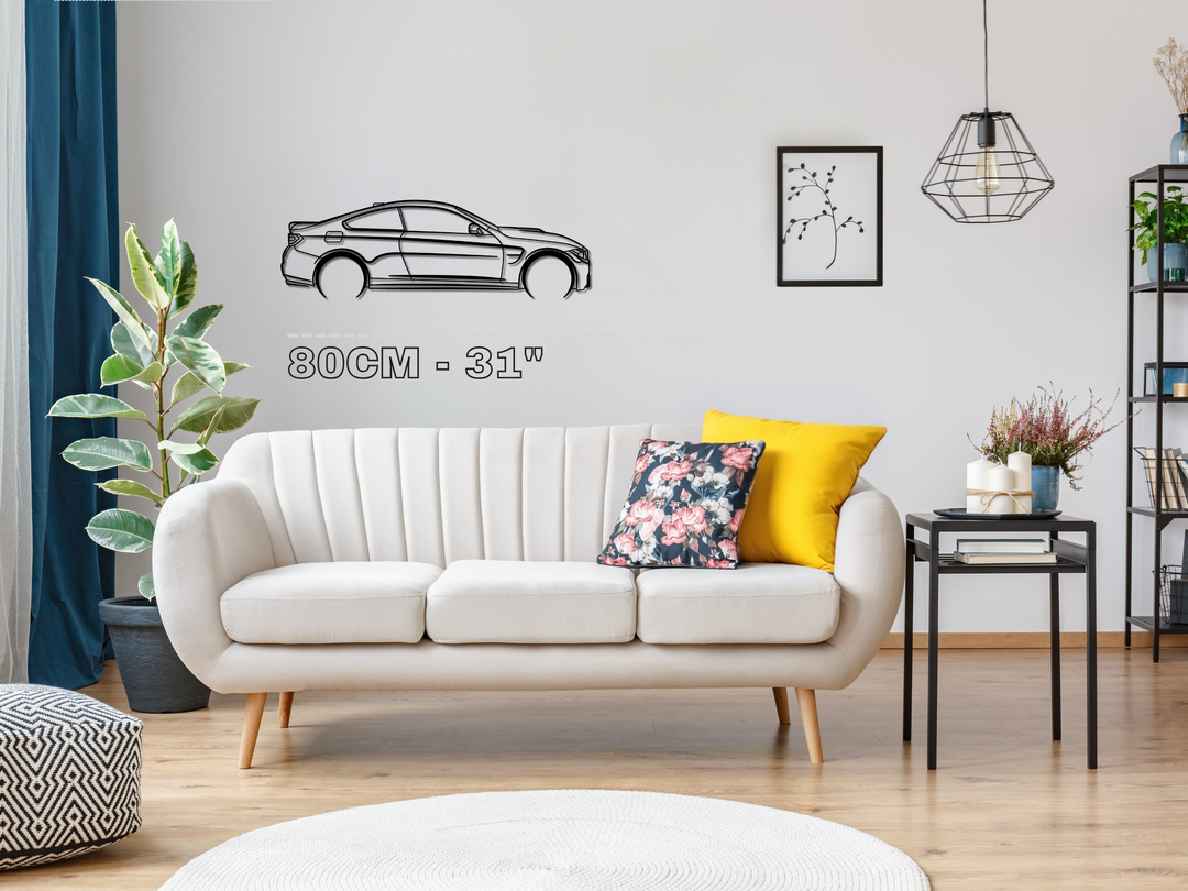 F82 M4, Detailed Silhouette Metal Wall Art