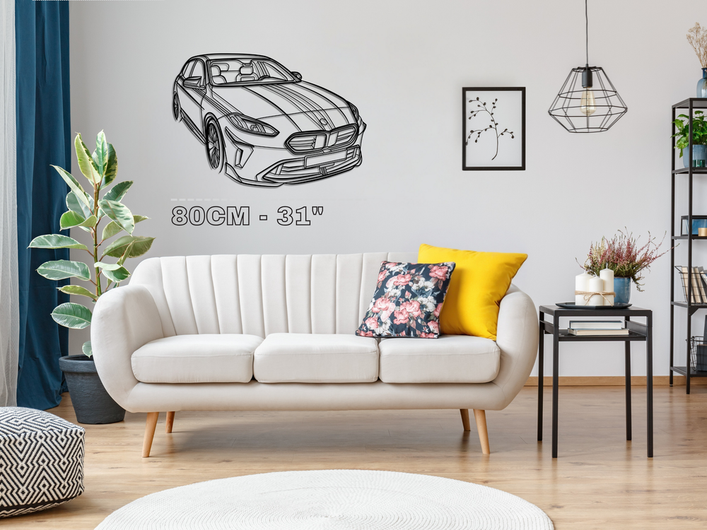 135 xdrive 2026 Front Angle, Silhouette Metal Wall Art