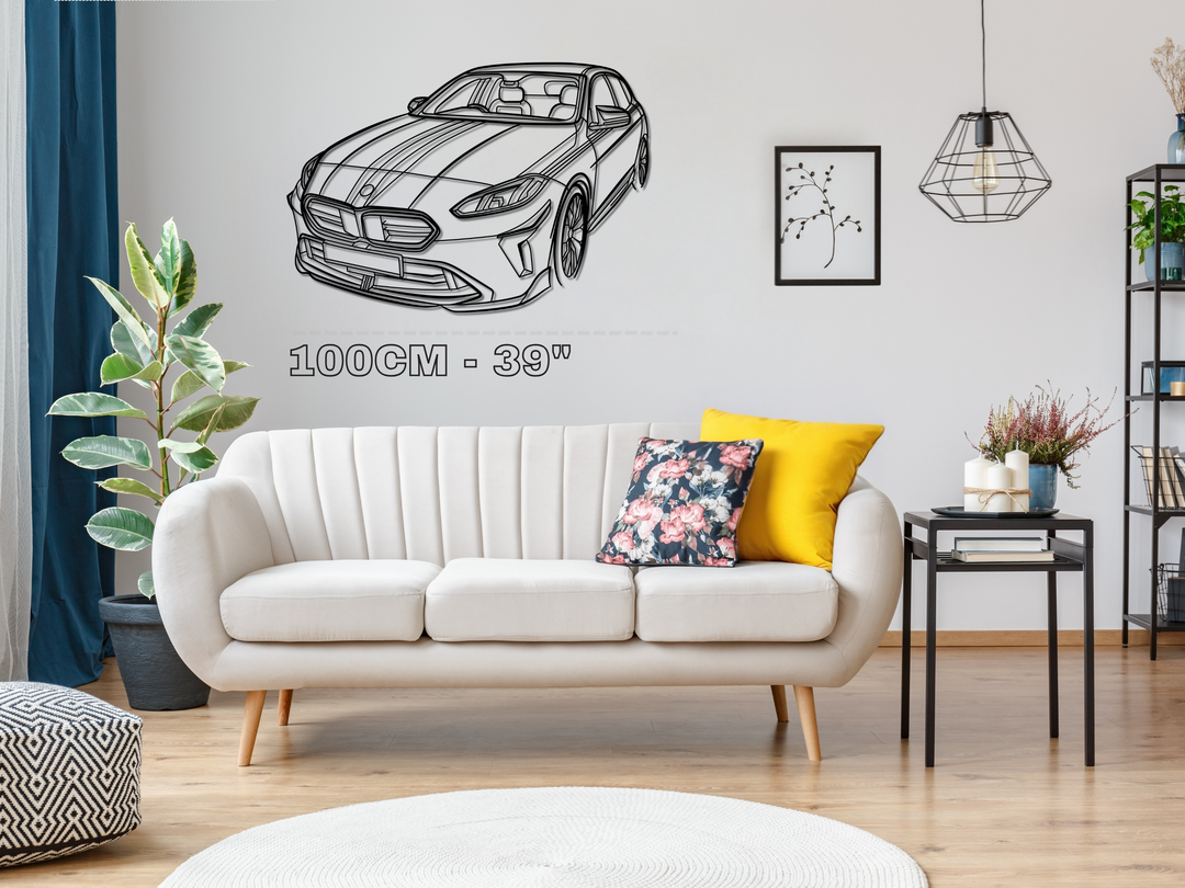 135 xdrive 2026 Front Angle, Silhouette Metal Wall Art