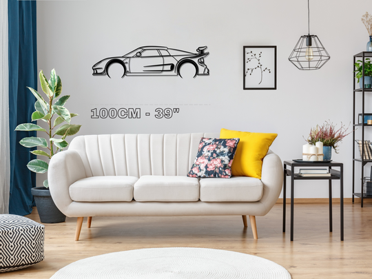 M12 GTO, Detailed Silhouette Metal Wall Art
