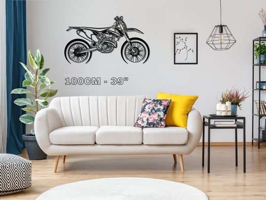 KTM EXC 450 F 2019, Detailed Silhouette Metal Wall Art