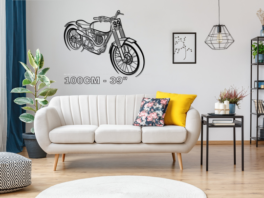 Ariel HT5 Trialsbike, Detailed Silhouette Metal Wall Art