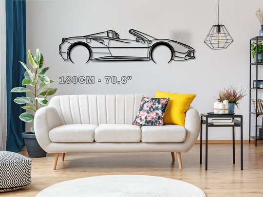 488 Spider, Detailed Silhouette Metal Wall Art