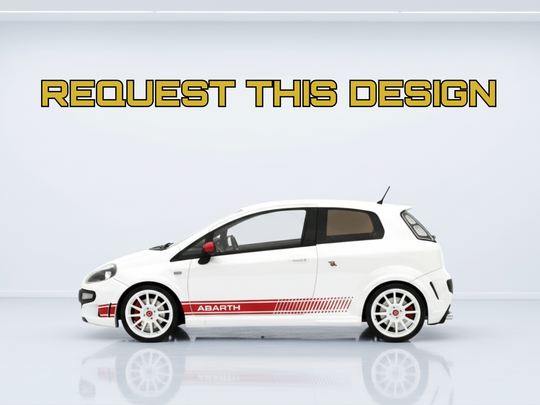 Abarth Grande Punto - Your Custom Request, Detailed Car Silhouette Metal Wall Art