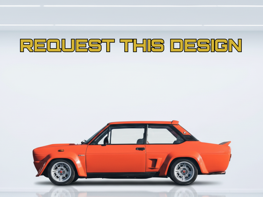 Fiat 131 Abarth - Your Custom Request, Detailed Car Silhouette Metal Wall Art