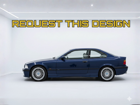 Alpina (E36) B8 - Your Custom Request, Detailed Car Silhouette Metal Wall Art