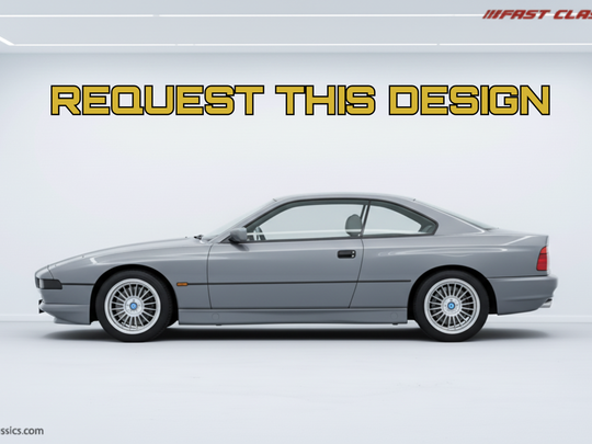 Alpina (E31) B12 5.7 - Your Custom Request, Detailed Car Silhouette Metal Wall Art