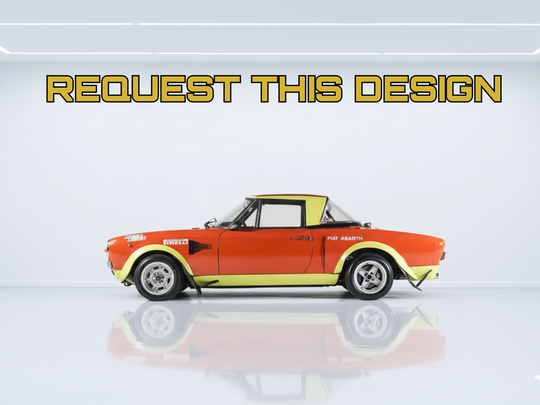 Fiat Abarth 124 Rally - Your Custom Request, Detailed Car Silhouette Metal Wall Art