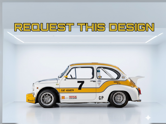 Fiat Abarth 1000 TCR Berlina - Your Custom Request, Detailed Car Silhouette Metal Wall Art