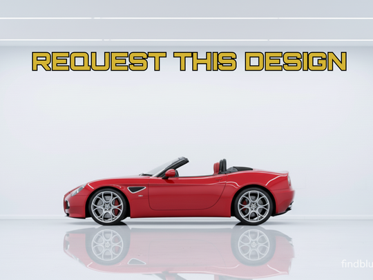 8c Spider - Your Custom Request, Detailed Car Silhouette Metal Wall Art