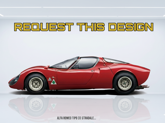 33 Stradale - Your Custom Request, Detailed Car Silhouette Metal Wall Art