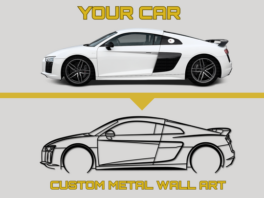 Custom Side Design - Your Custom Car Silhouette Metal Wall Art
