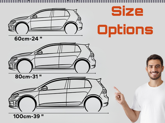 Golf R MK7, Detailed Silhouette Metal Wall Art