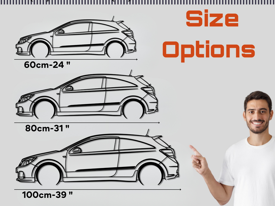 Astra H VXR 05-09, Detailed Silhouette Metal Wall Art
