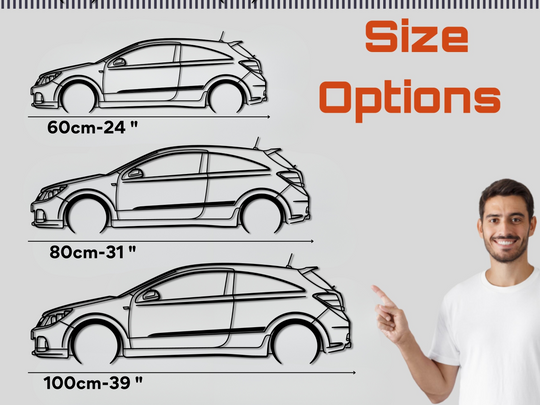 Astra H VXR 05-09, Detailed Silhouette Metal Wall Art