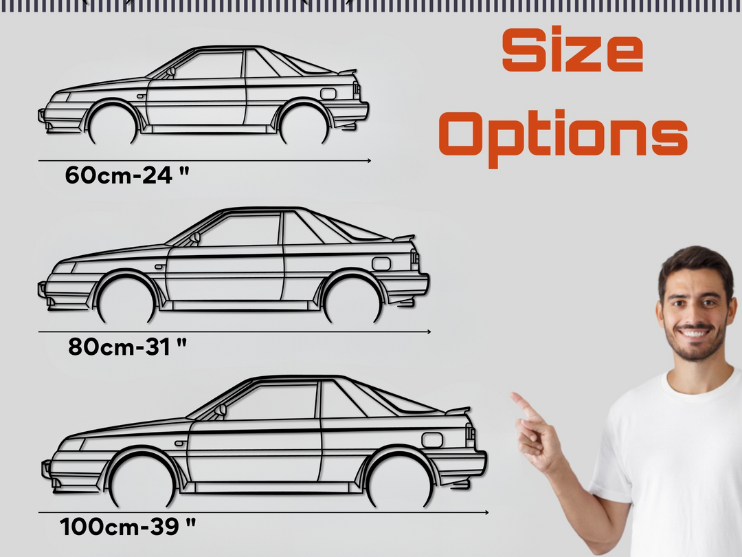 Sunny B12 Coupe, Detailed Silhouette Metal Wall Art