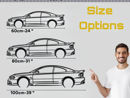 Monaro VXR, Detailed Silhouette Metal Wall Art
