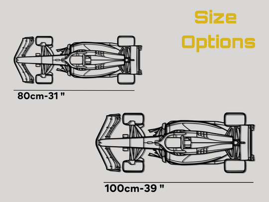 F1 2024 Top design, Detailed Silhouette Metal Wall Art